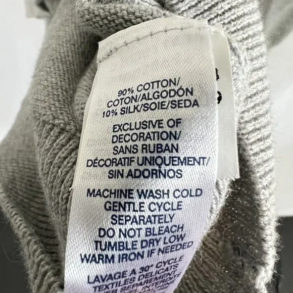 Chaps Sweater Mens Large Grey V-Neck Cotton Silk NWT MSRP $60 - Picture 10 of 12